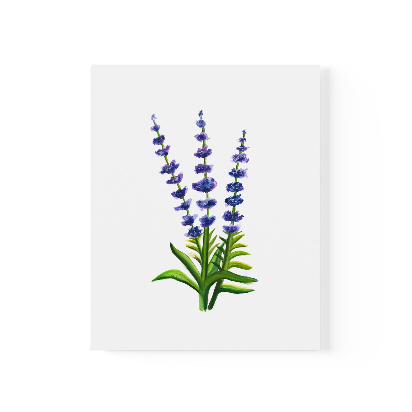 Watercolor Lavender Flowers Art Poster, Pretty Lavender flower art, watercolor wildlflowers, cute flowers