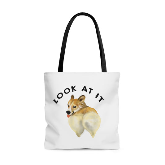 Funny Corgi Butt Tote Bag, Canvas Tote Bag for Pet lover, Corgi Owner, Gift for Corgi Mom, Cute Funny Corgi Butt Art