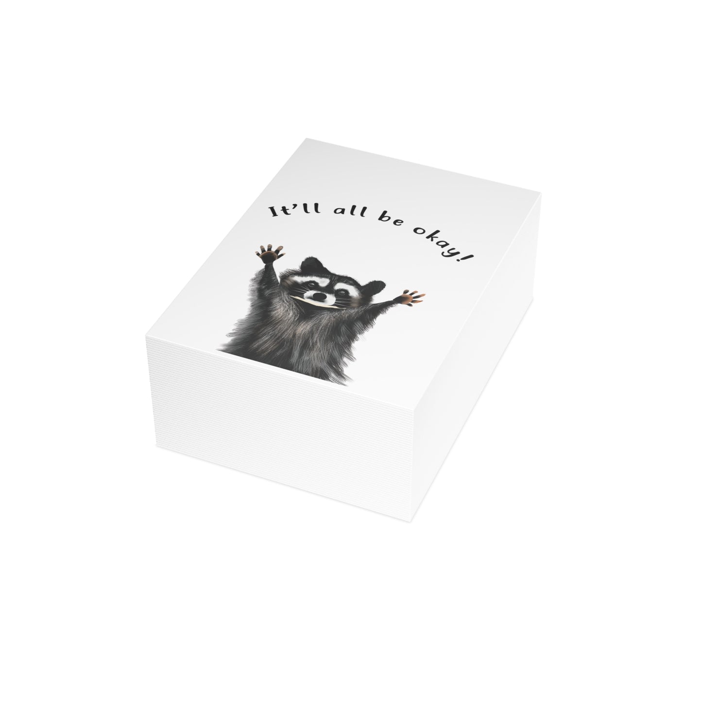 Cute Raccoon Hands Greeting card, Sympathy card, cute raccoon illustration, raccoon hands cute,