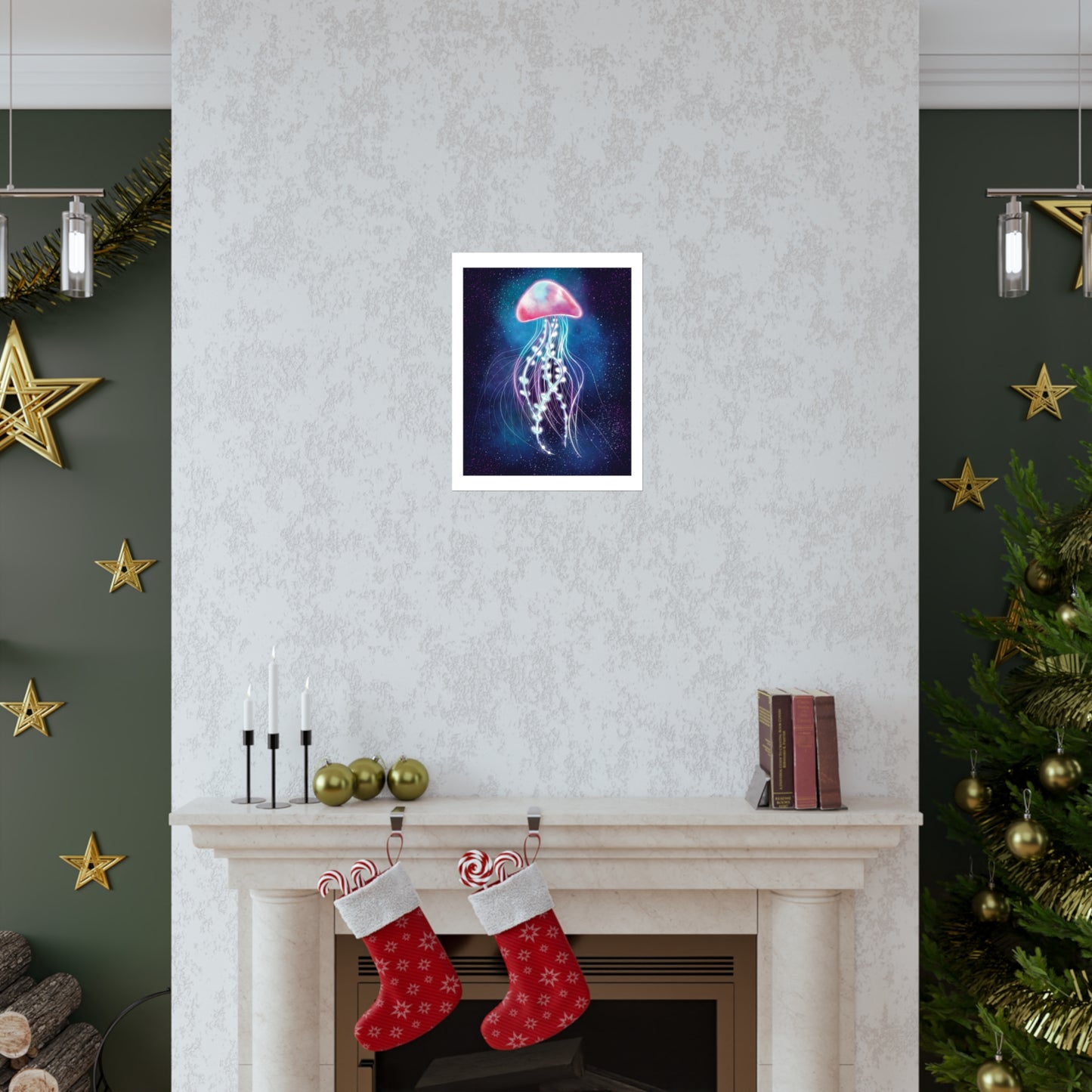 Bioluminescent Jellyfish Poster