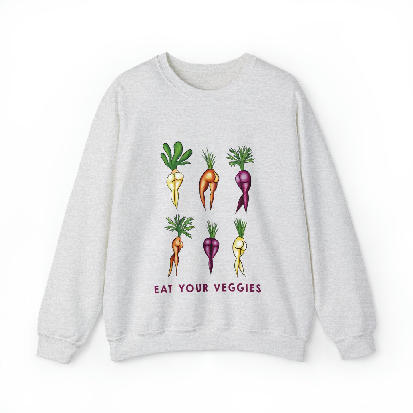 Cute Funny Crewneck Sweatshirt, Funny Sexy Veggie Crewneck, Cute Anime Sexy Carrot Booty, Funny Crewneck