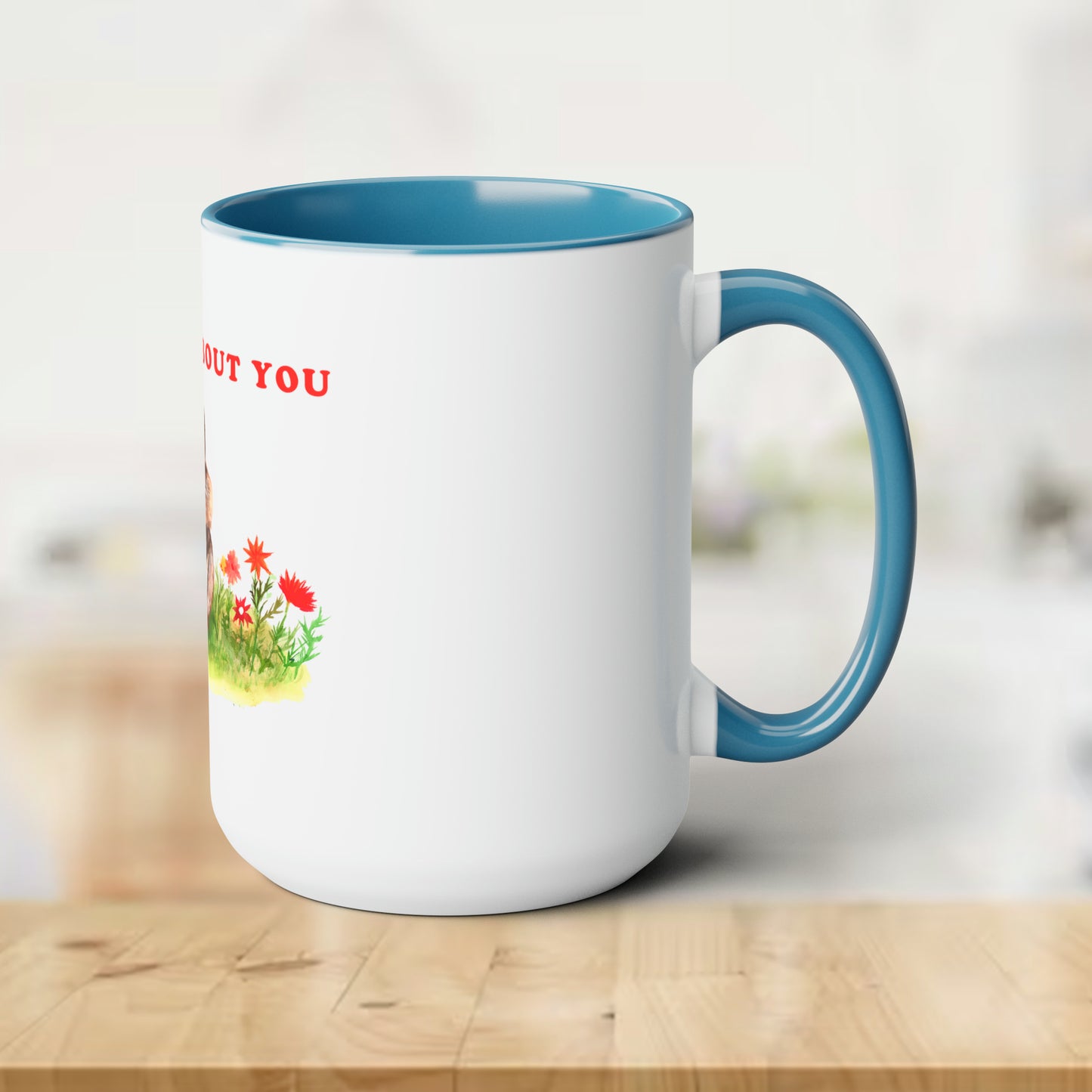 Cute Watercolor Chipmunk Mug, I'm Nuts about you, funny cute illustration mug, chipmunk cheeks, cute chubby chipmunk mug