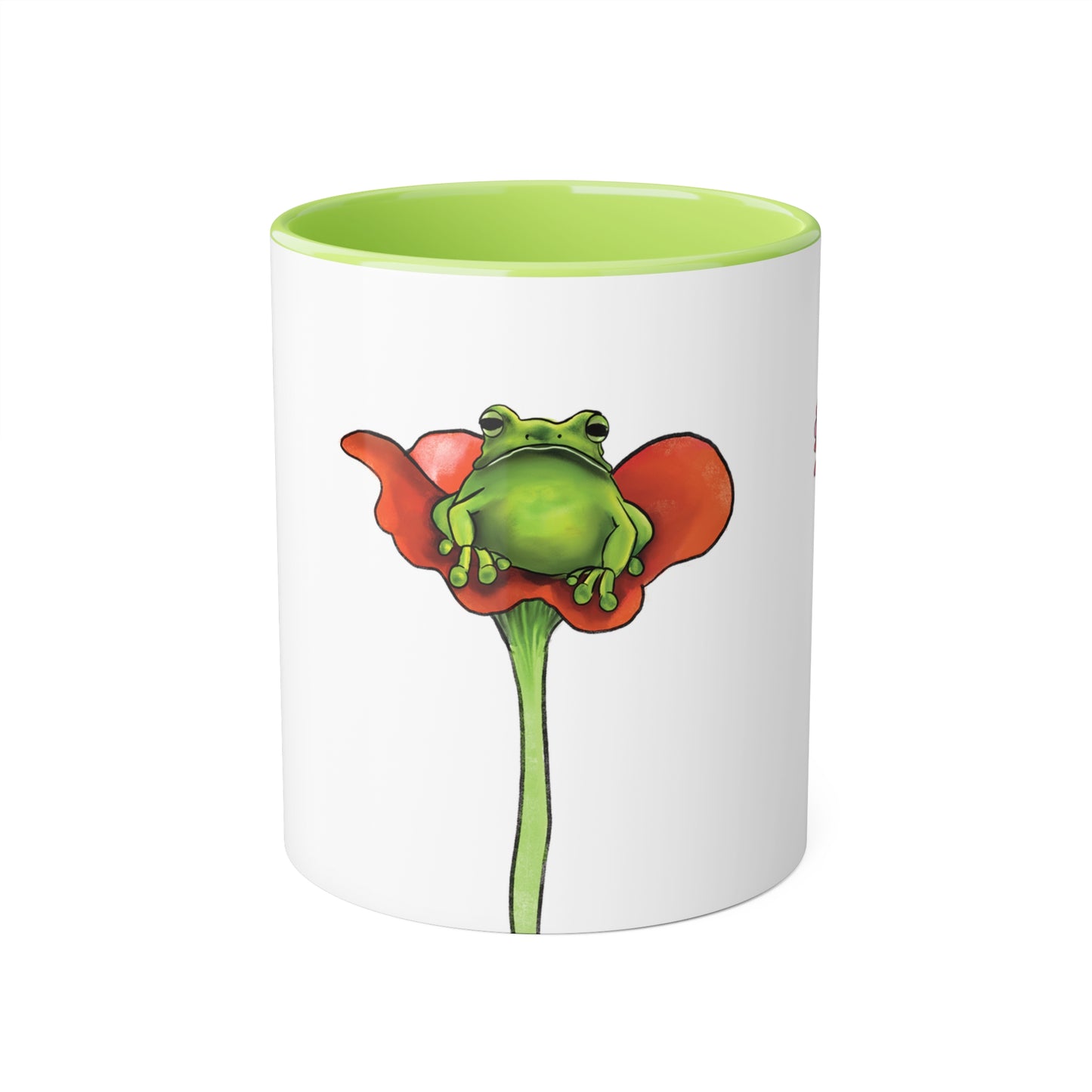 Cute Colorful Frog Accent Mugs, 11oz