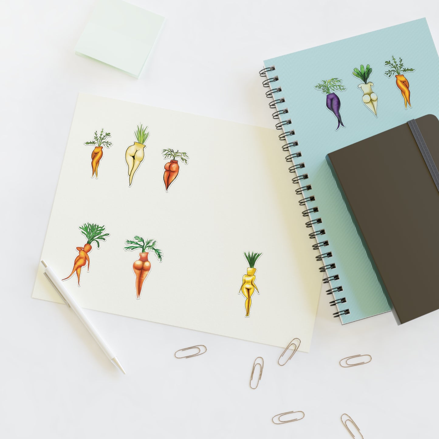 Sexy Veggie Illustration Sticker Sheet