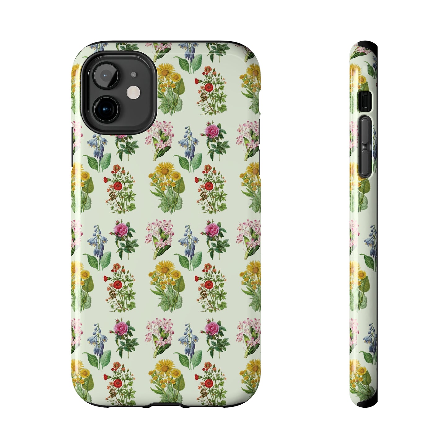 Pretty Floral Phone Case, Cute Vintage Antique Flower Phone case, sunflower Rose 19th century painting Phone Case Pattern