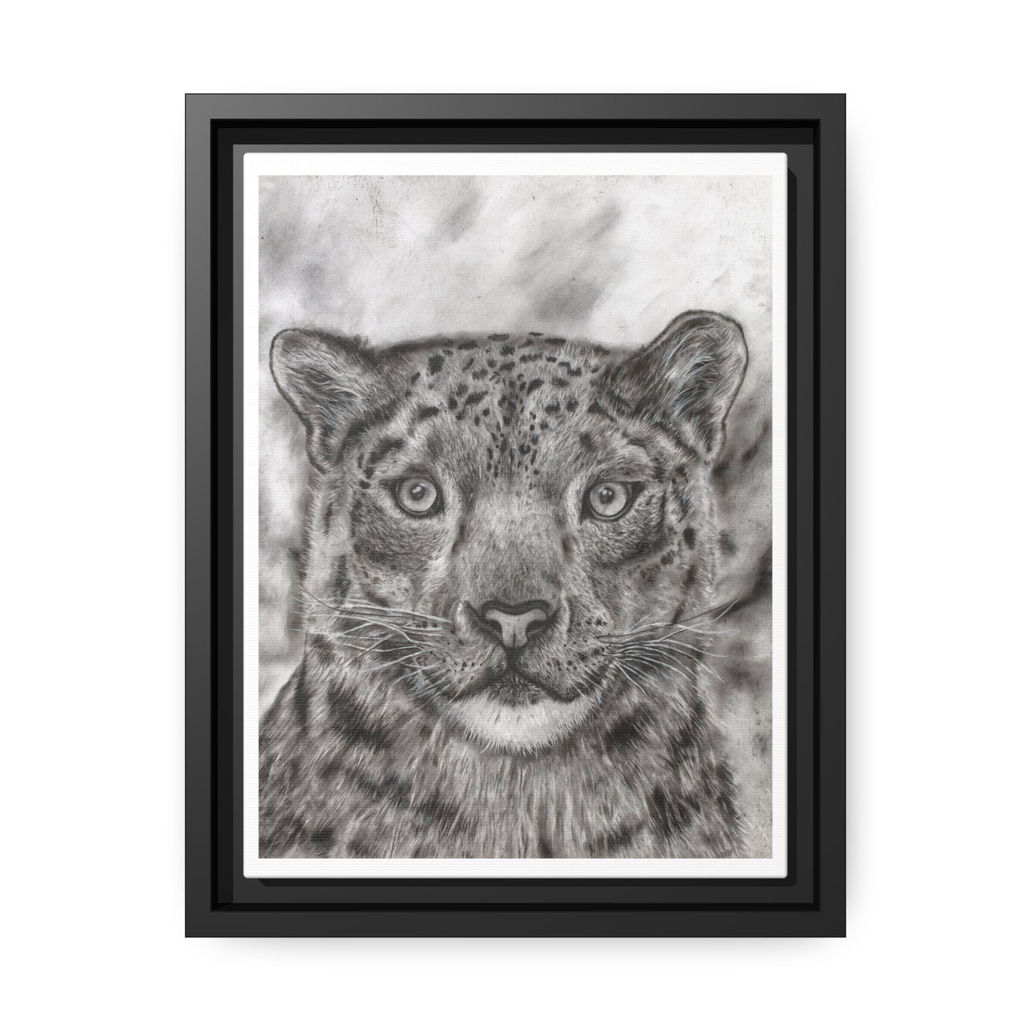 Snow Leopard Drawing Framed Art Print