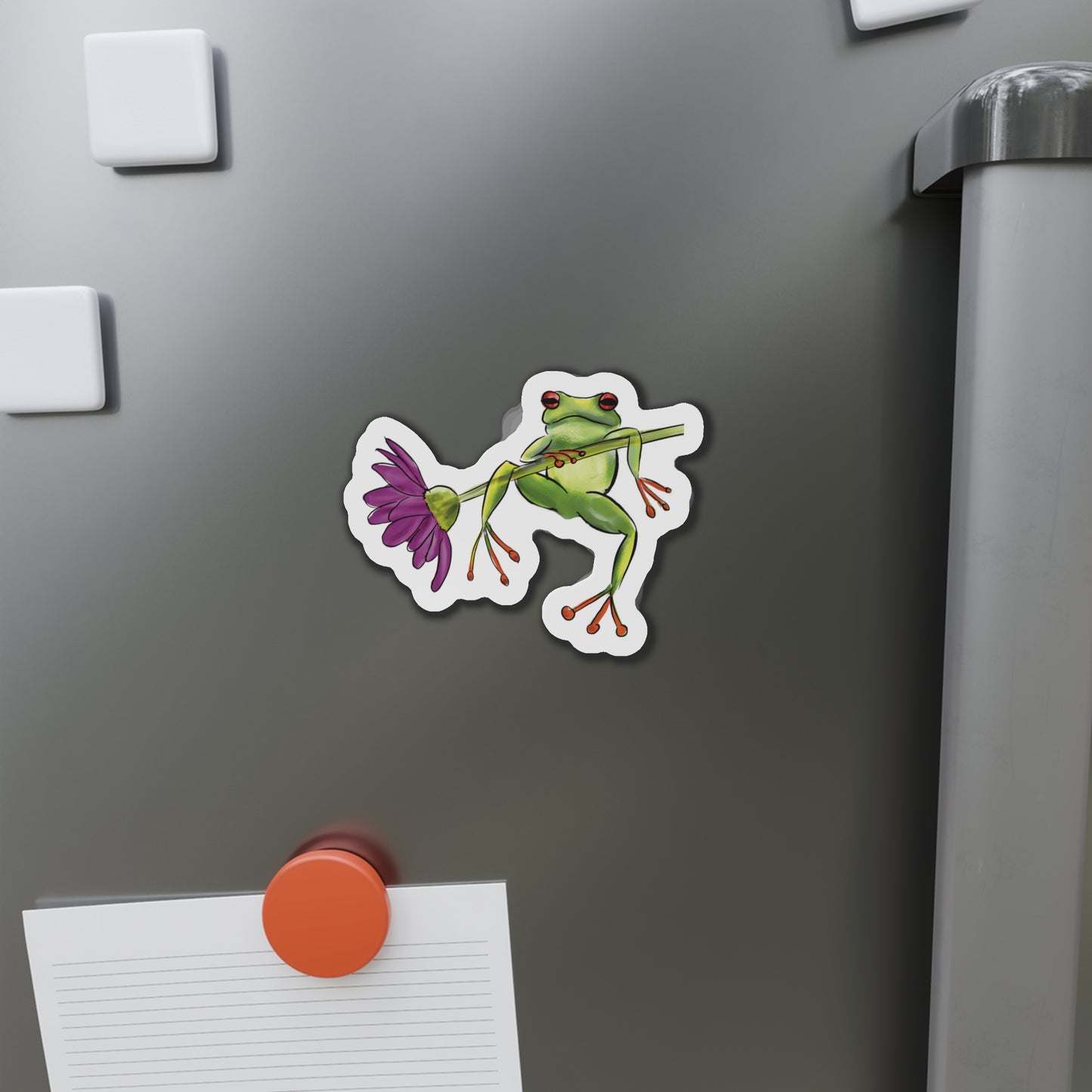 Frog on a Flower Fridge Magnet