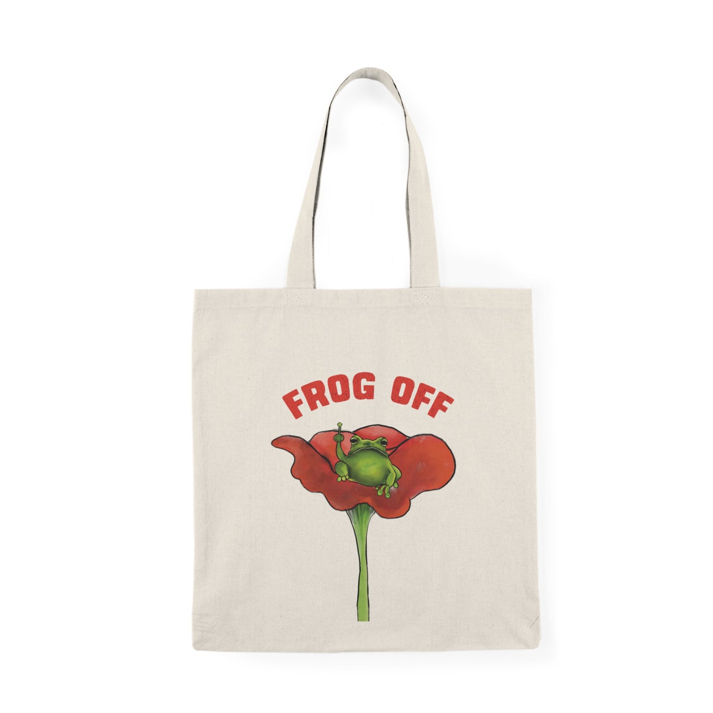 Cute Frog Off Canvas Tote Bag