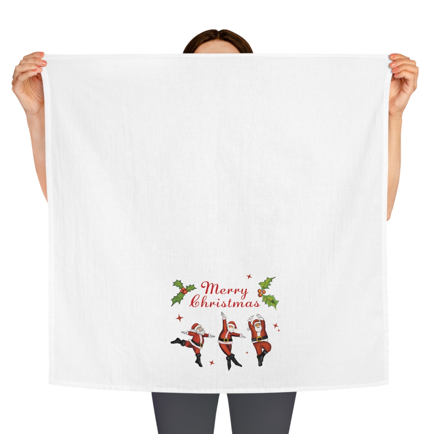 Dancing Santa Christmas Kitchen towel,