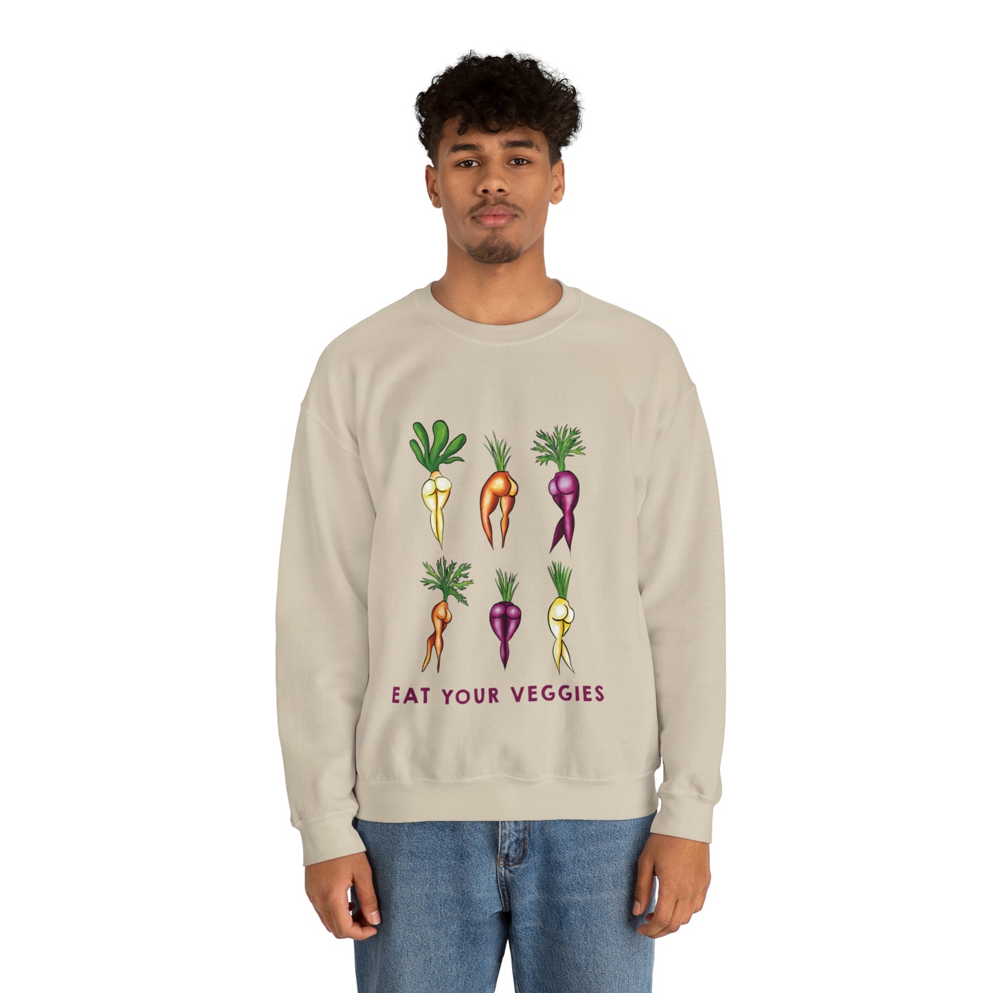 Cute Funny Crewneck Sweatshirt, Funny Sexy Veggie Crewneck, Cute Anime Sexy Carrot Booty, Funny Crewneck