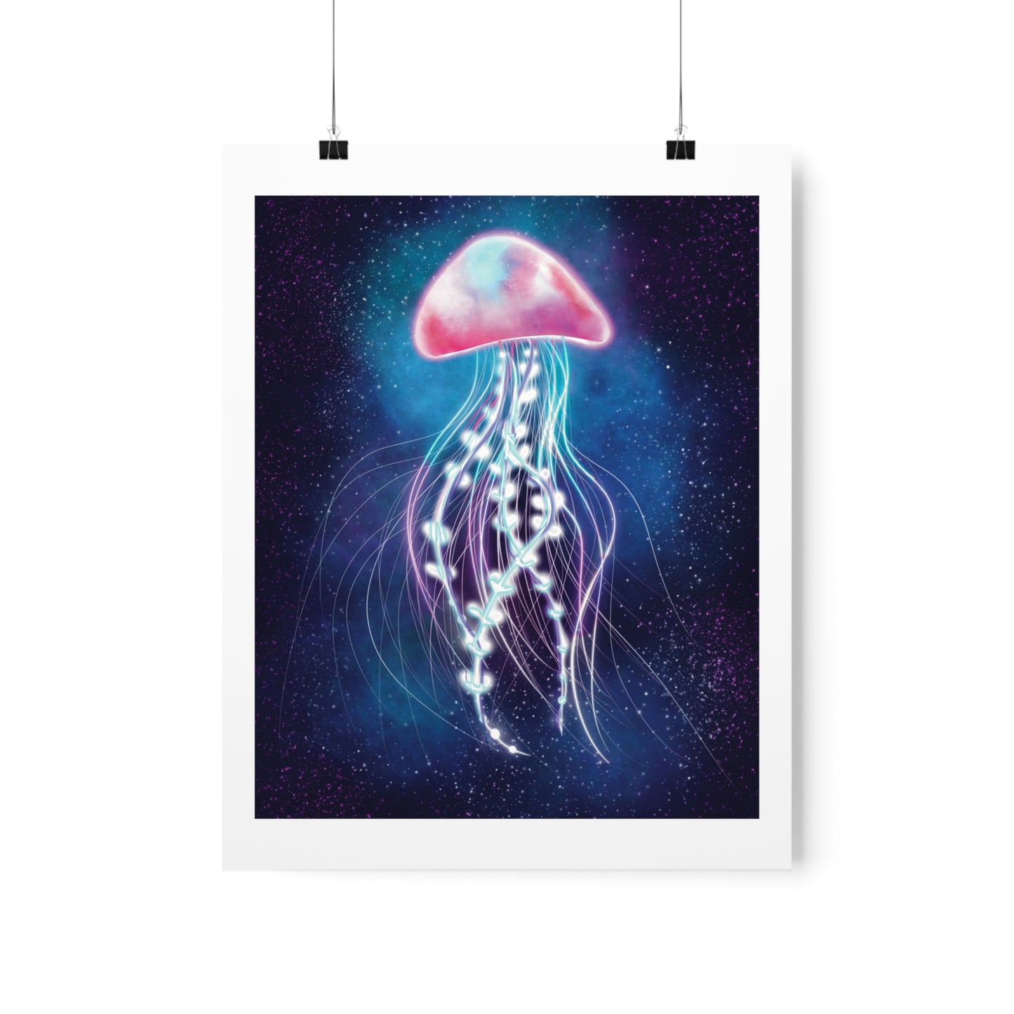 Bioluminescent Jellyfish Poster