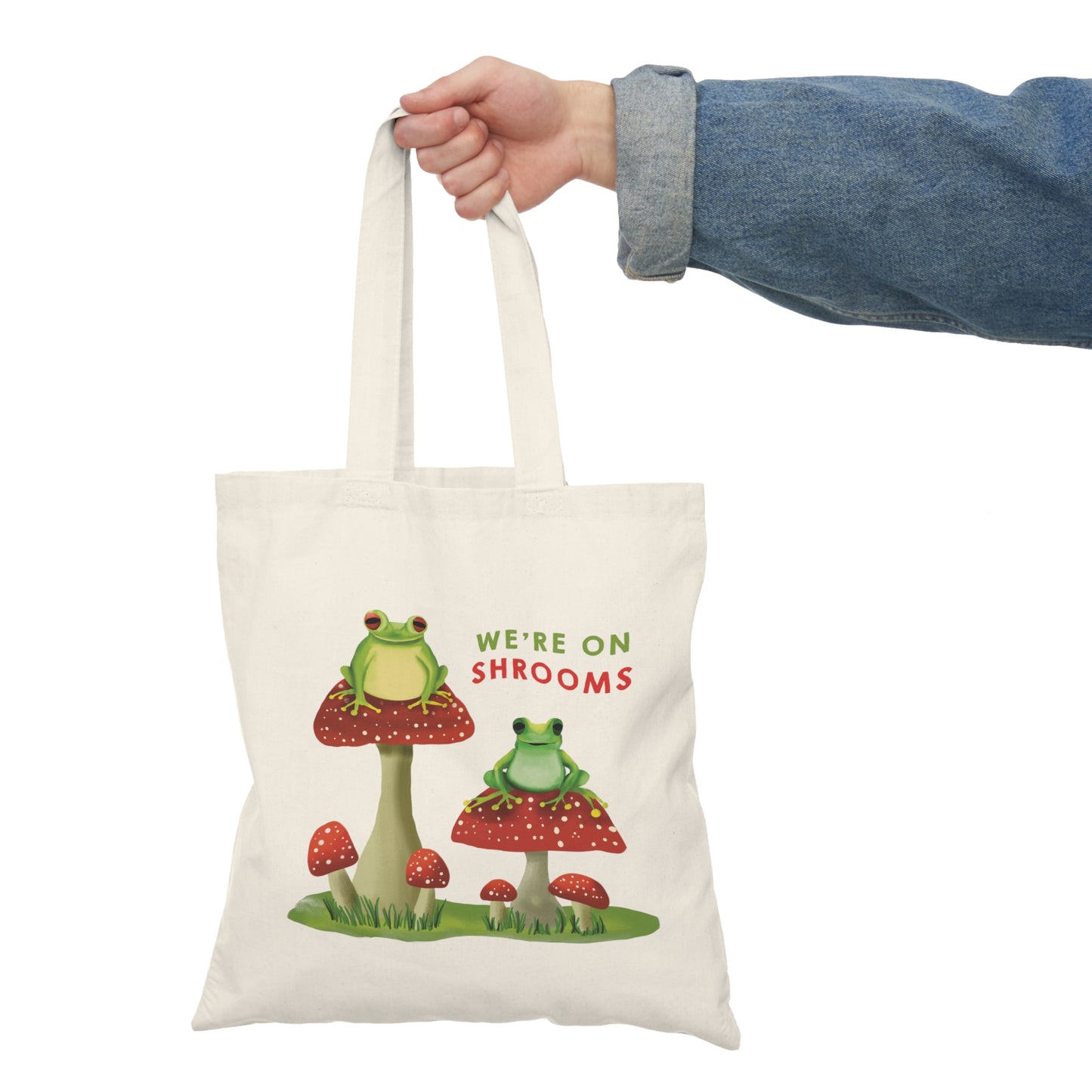 Cute Shrooms Frog Tote Bag