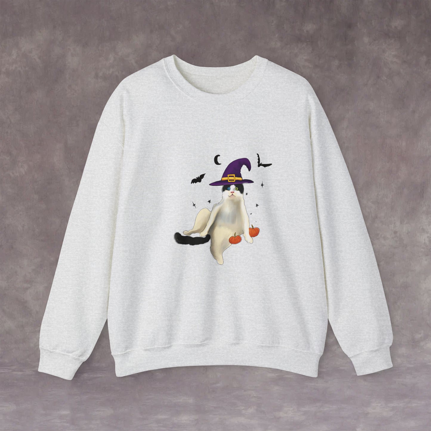 Cute Halloween Crewneck, Cute Cat Halloween Sweathshirt, Halloween Shirt, cute halloween cat crewneck