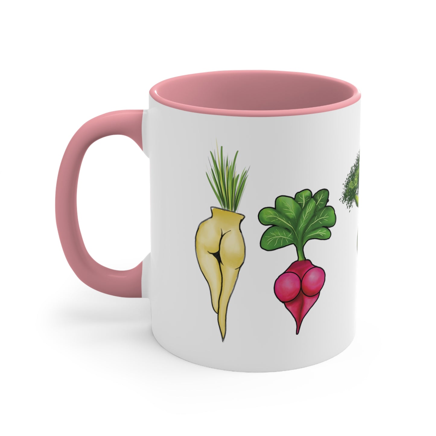 Funny Sexy Vegetables Cute Mug, inappropriate funny cute mug, silly vegeterian gift mug, cute funny gift idea for vegan