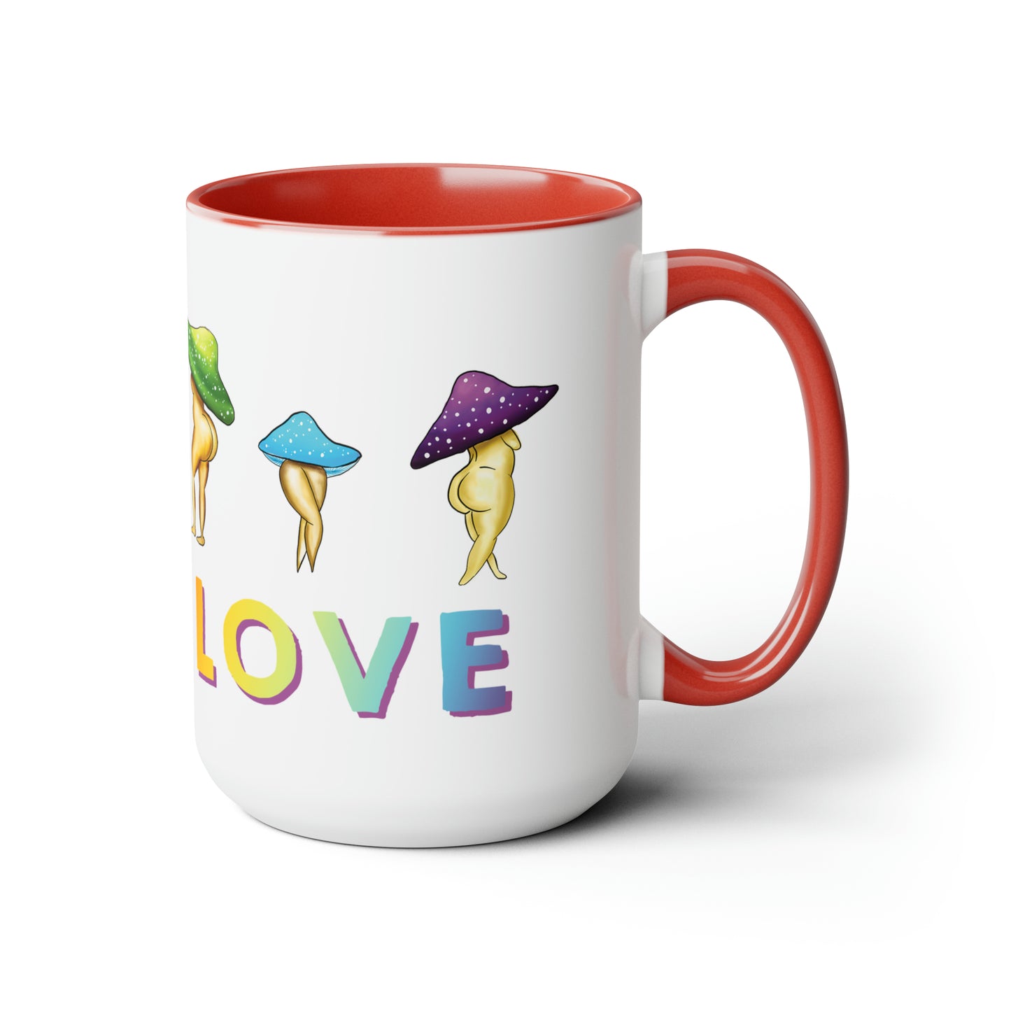 Mush Love Mushroom Lady Mug, 15 oz