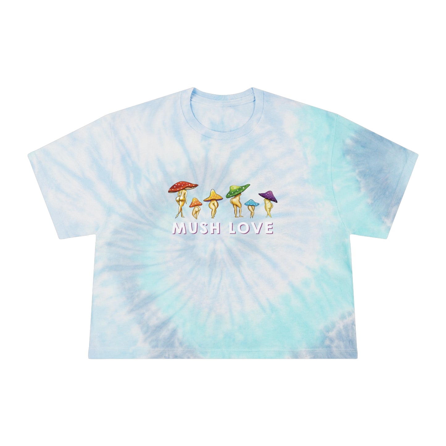 Tie Dye Shroom Cropped T Shirt