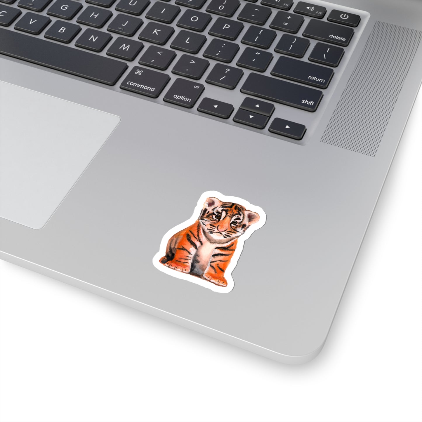 Cute Watercolor Tiger Cub Sticker for laptop, water bottle, back to school sticker cute, baby tiger, tiger lover