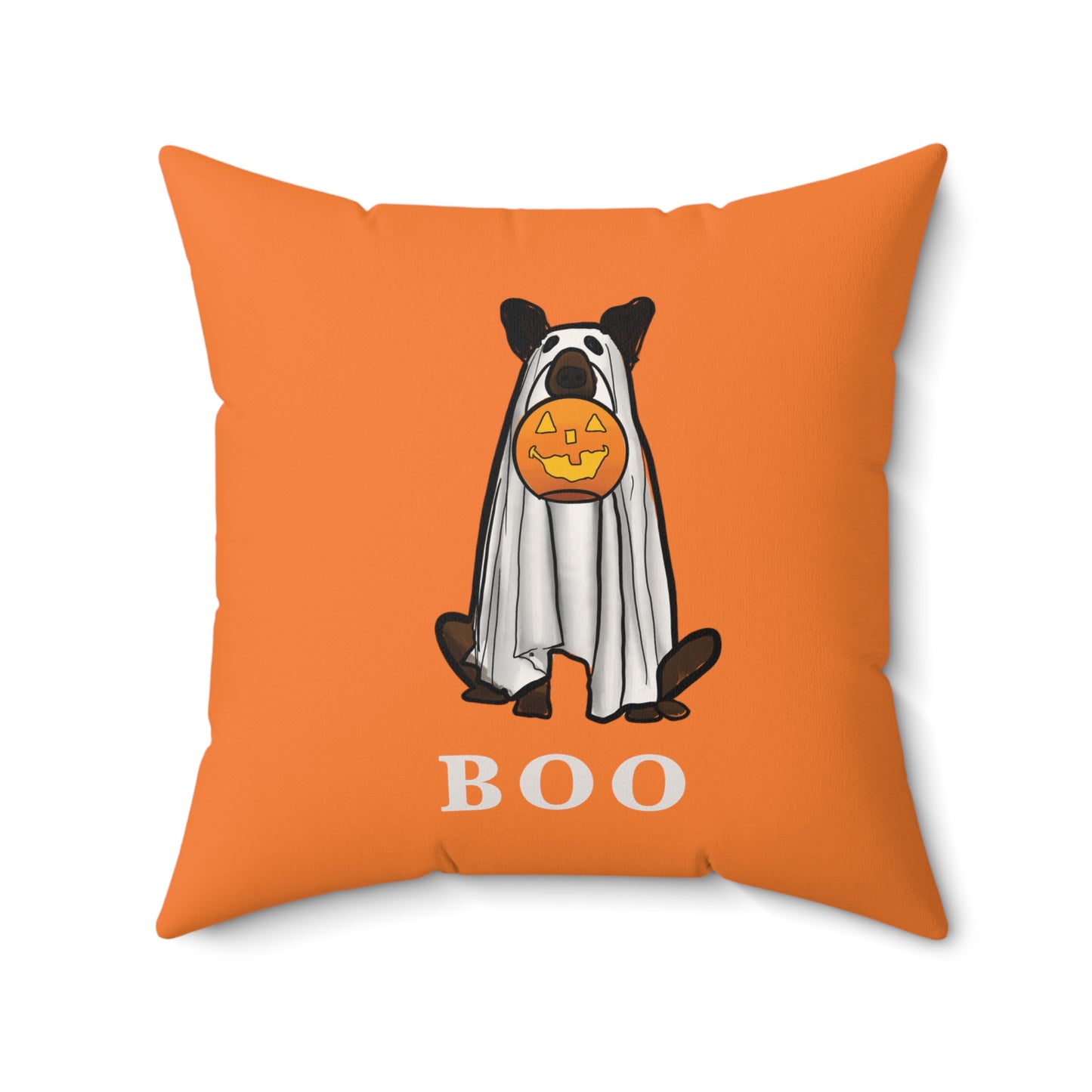 Halloween Dog pillow, Trick or treating dog halloween, dog ghost cute pillow, cute halloween decor, fun halloween decor