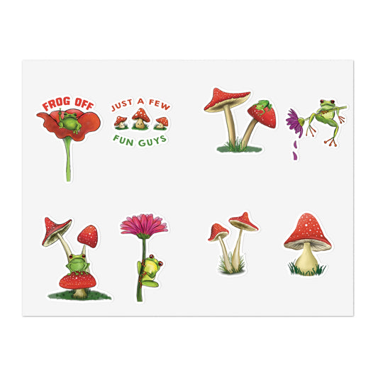 Frog And Shroom Sticker Sheet
