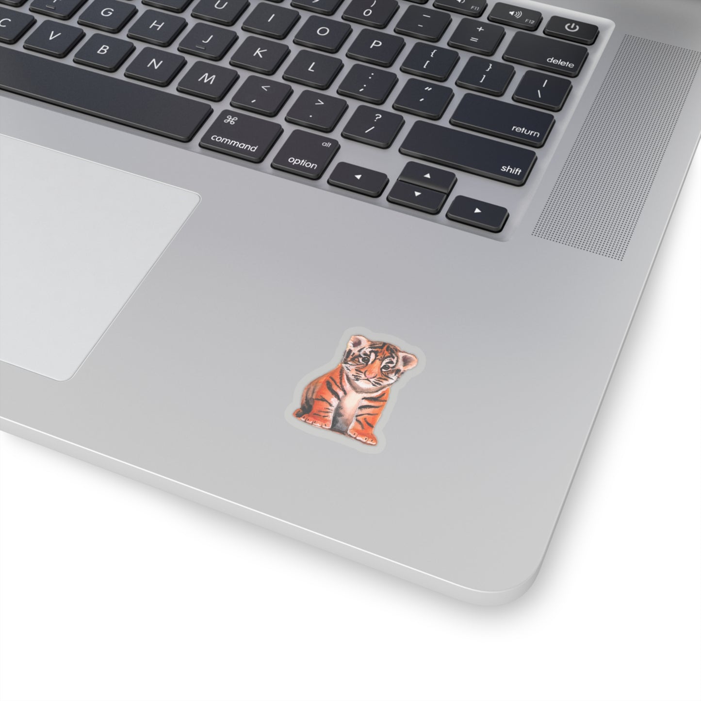 Cute Watercolor Tiger Cub Sticker for laptop, water bottle, back to school sticker cute, baby tiger, tiger lover