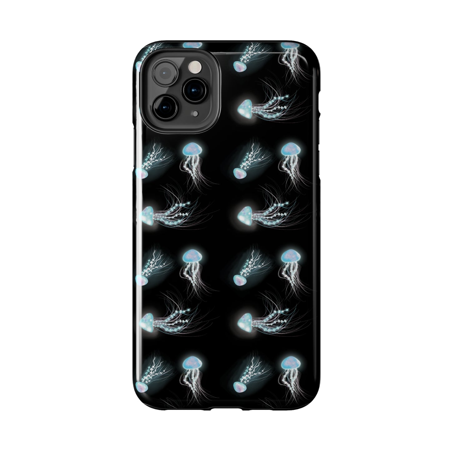 Bioluminescent Jellyfish Phone Case, Cool Trippy Psychedelic Phone Case, Glowing Jellyfish, Bioluminescent Art Cool Phone Case