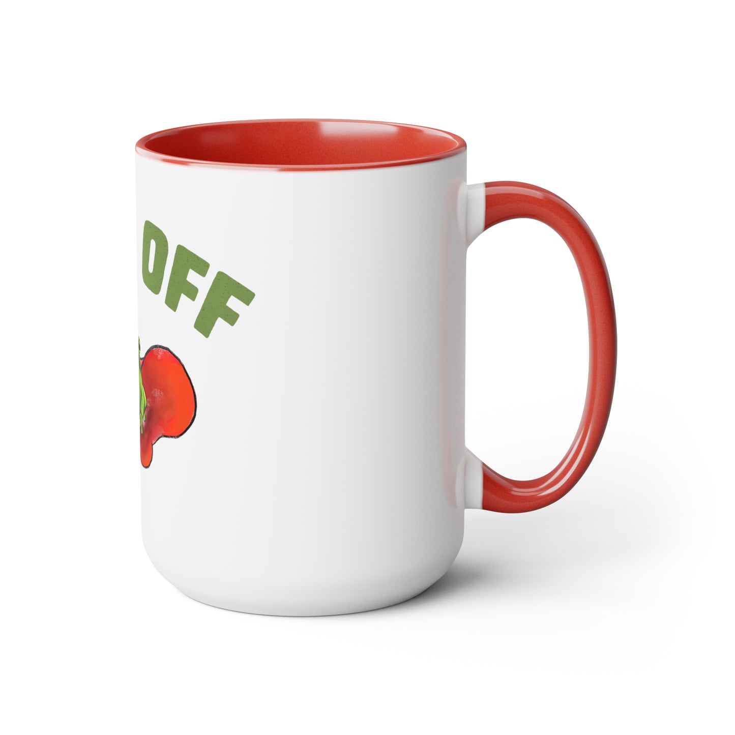 Frog Off Mug with Red Handle 15 oz