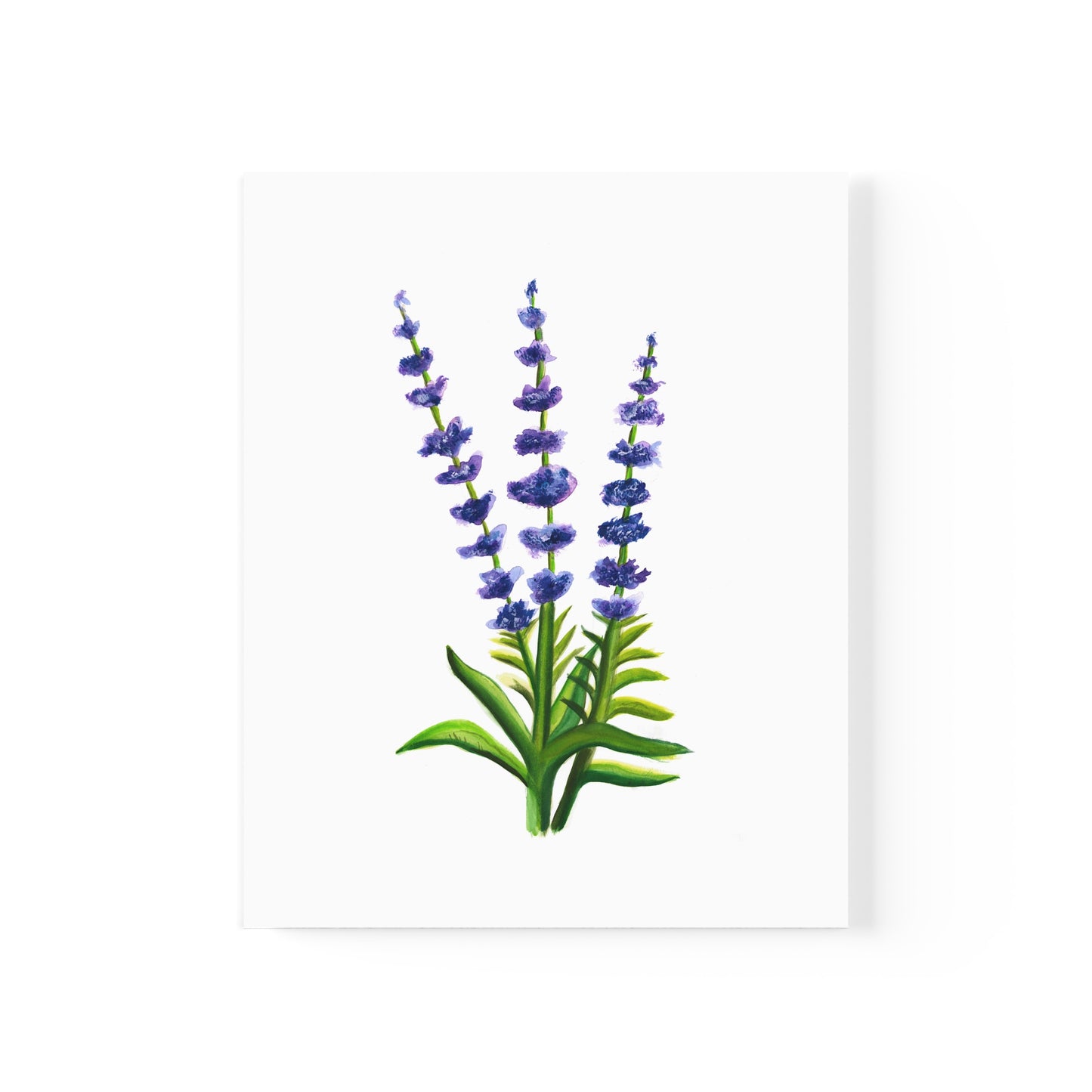 Watercolor Lavender Flowers Art Poster, Pretty Lavender flower art, watercolor wildlflowers, cute flowers