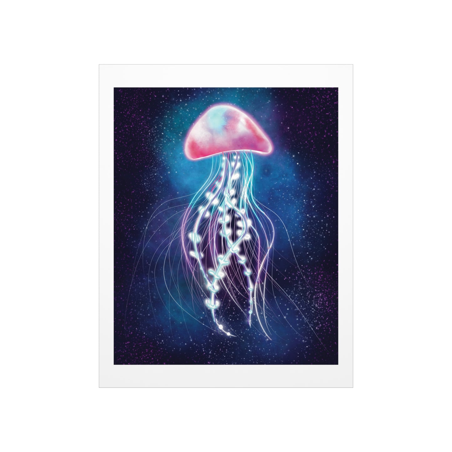 Bioluminescent Jellyfish Poster