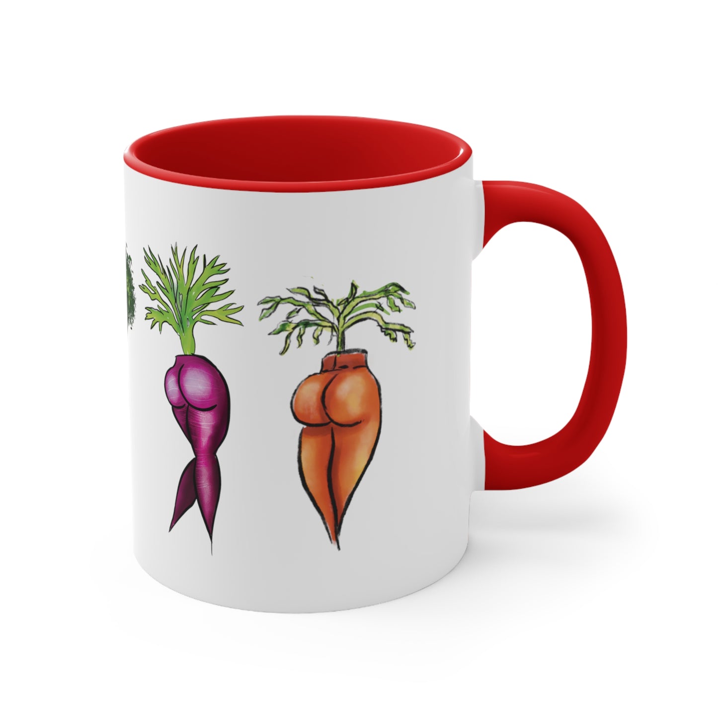 Funny Sexy Vegetables Cute Mug, inappropriate funny cute mug, silly vegeterian gift mug, cute funny gift idea for vegan