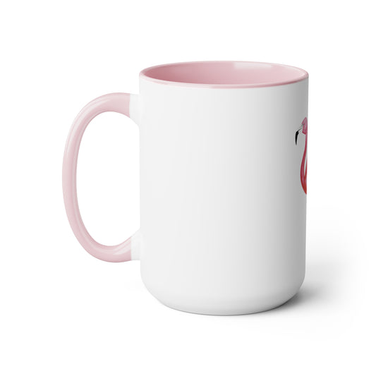 Pink Flamingo Mug, 15 oz