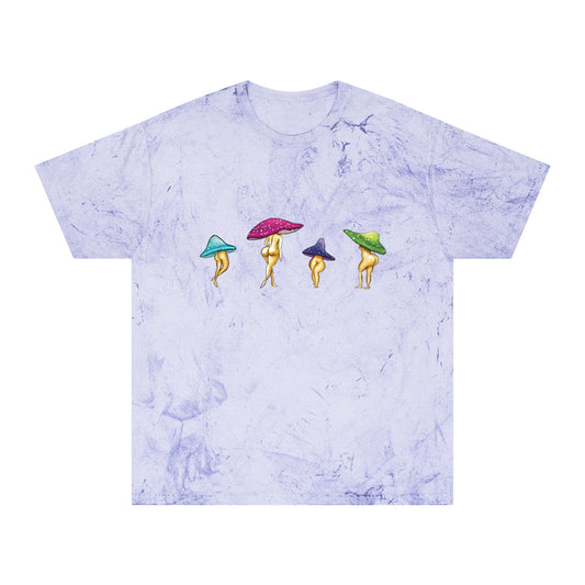 Purple Tie Dye Mushroom T shirt