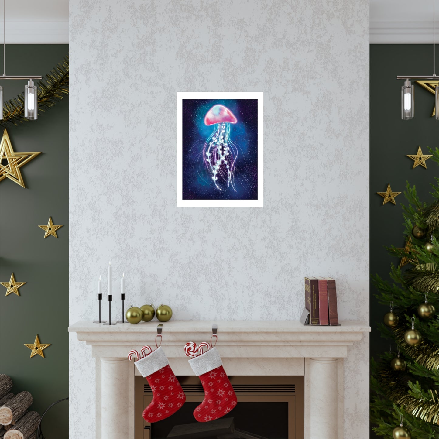 Bioluminescent Jellyfish Poster