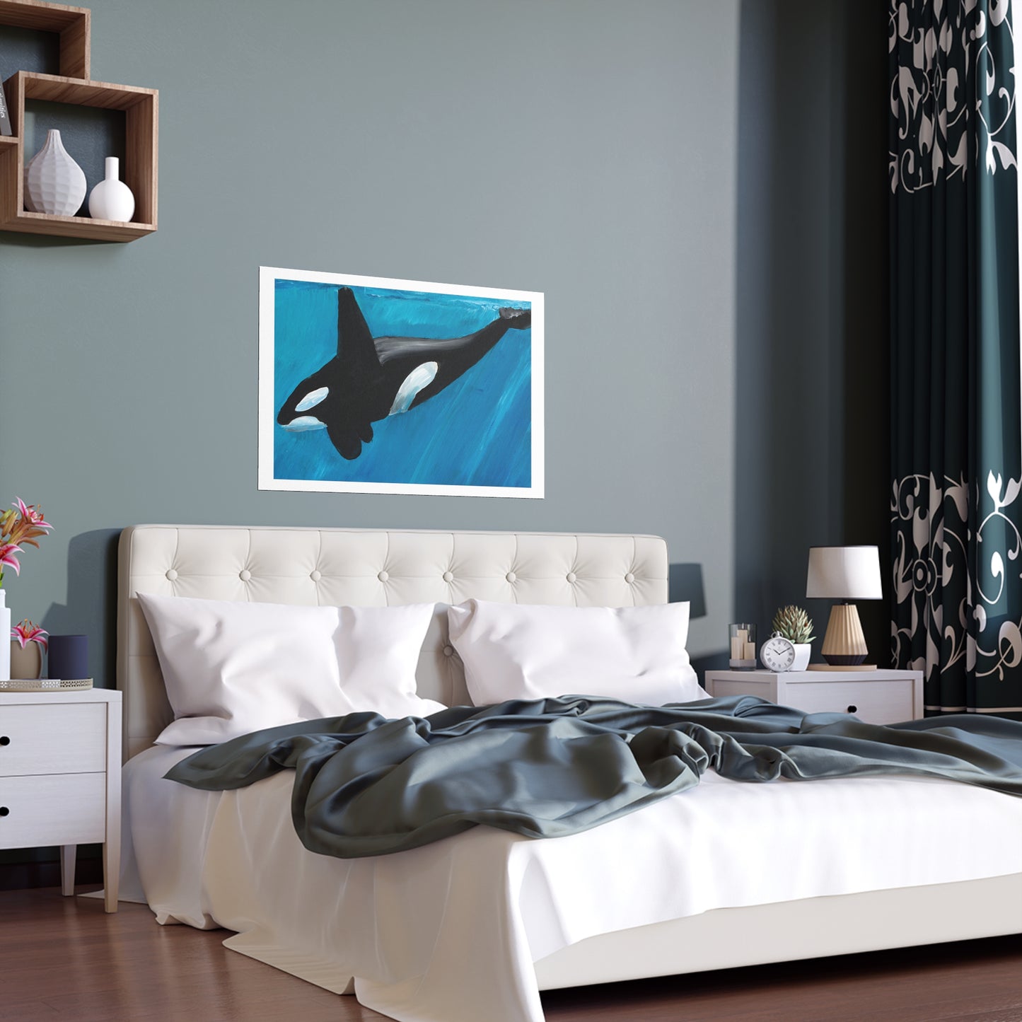 Orca Whale Acrylic Painting Poster Art Print