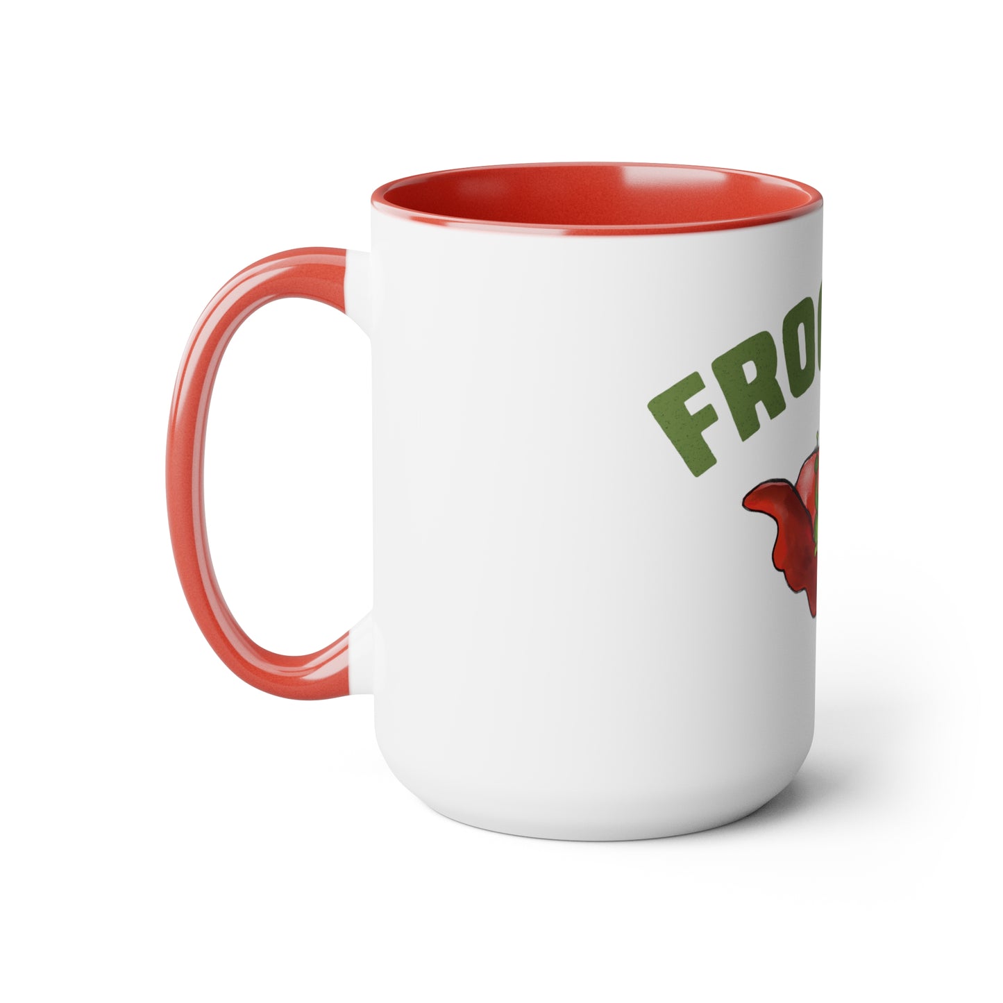 Frog Off Mug with Red Handle 15 oz