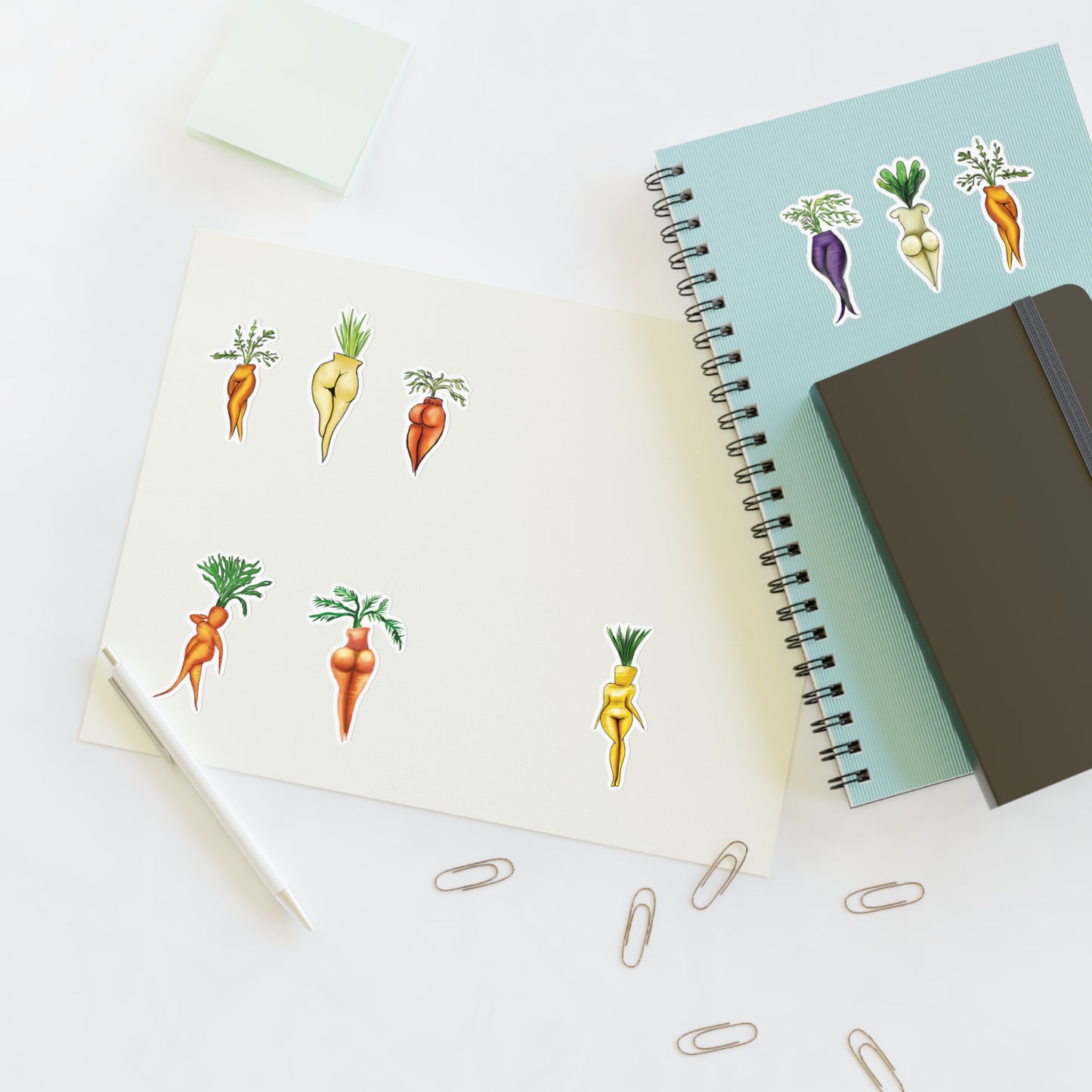 Sexy Veggie Illustration Sticker Sheet