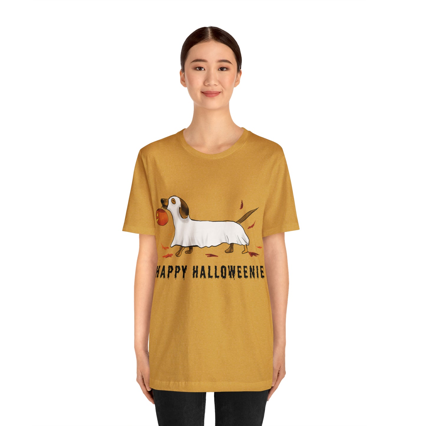 Halloween T Shirt, Cute Halloween Wiener Dog T Shirt, Funny Dog Ghost T Shirt, cute Dog halloween Shirt, gift idea for her, fall shirt