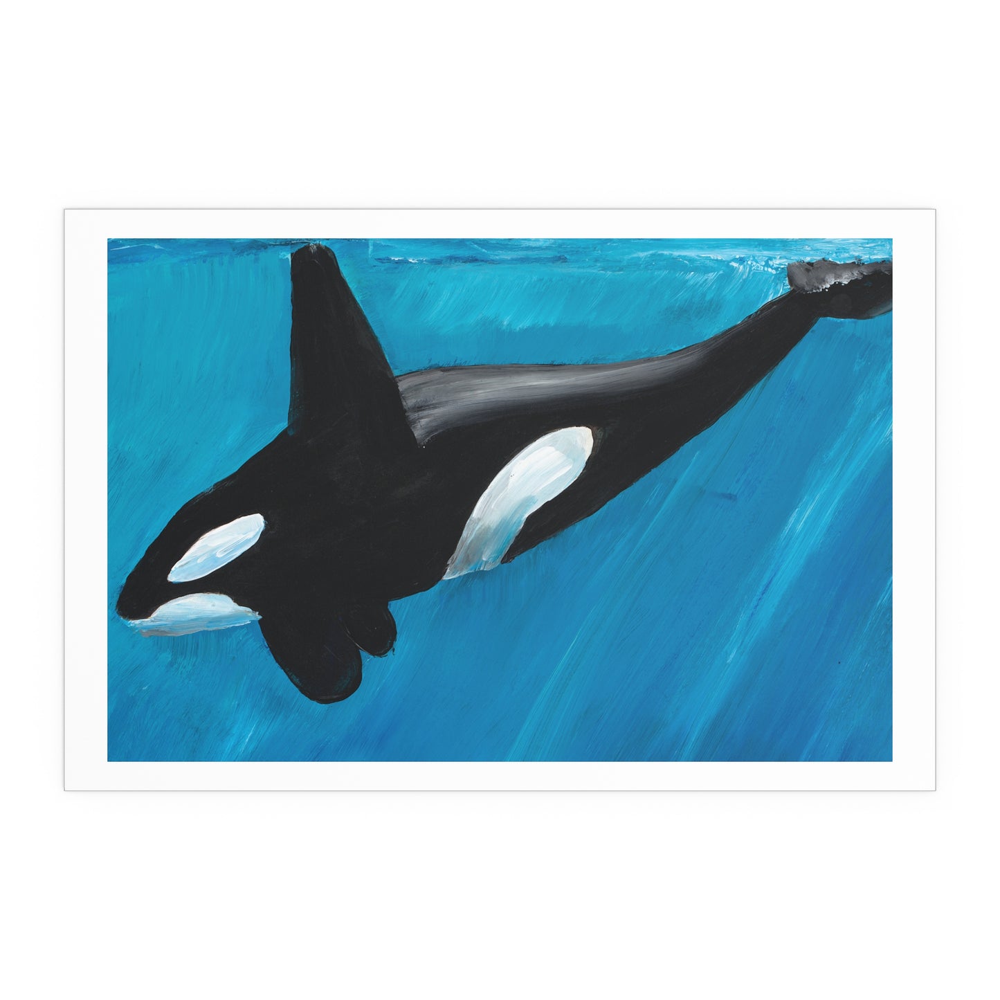 Orca Whale Acrylic Painting Poster Art Print