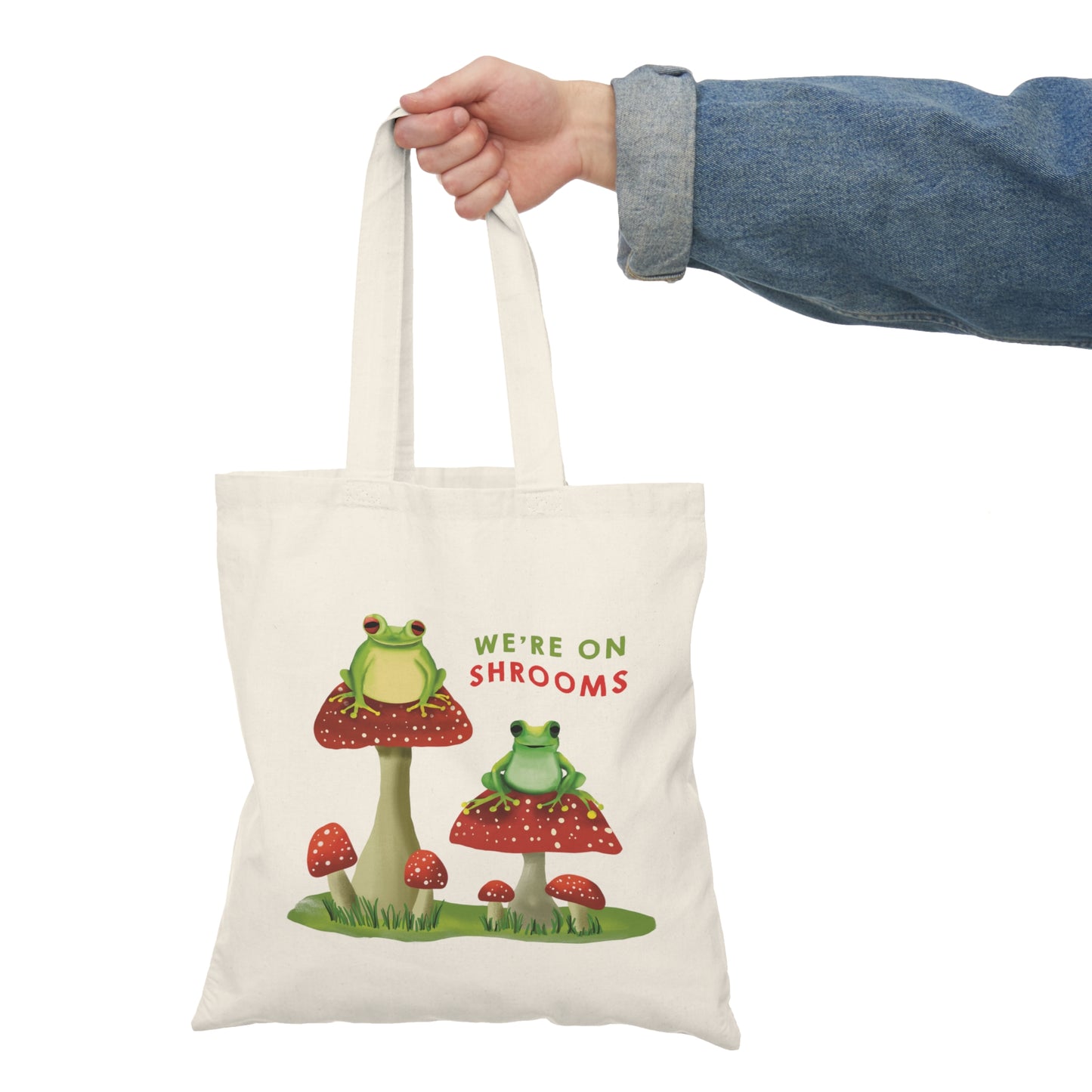 Cute Shrooms Frog Tote Bag