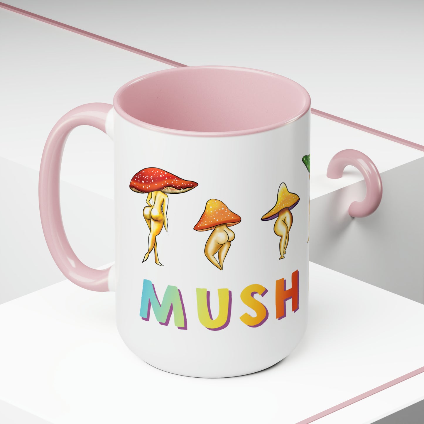 Mush Love Mushroom Lady Mug, 15 oz