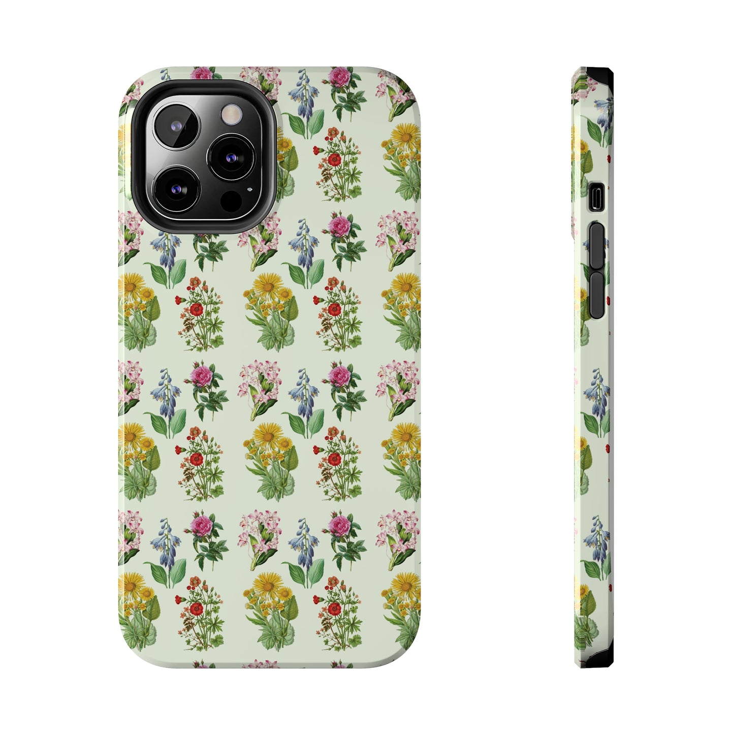 Pretty Floral Phone Case, Cute Vintage Antique Flower Phone case, sunflower Rose 19th century painting Phone Case Pattern