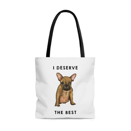 French Bulldog Canvas Tote Bag for French Bulldog Lover, Pet Lover Gift for friend