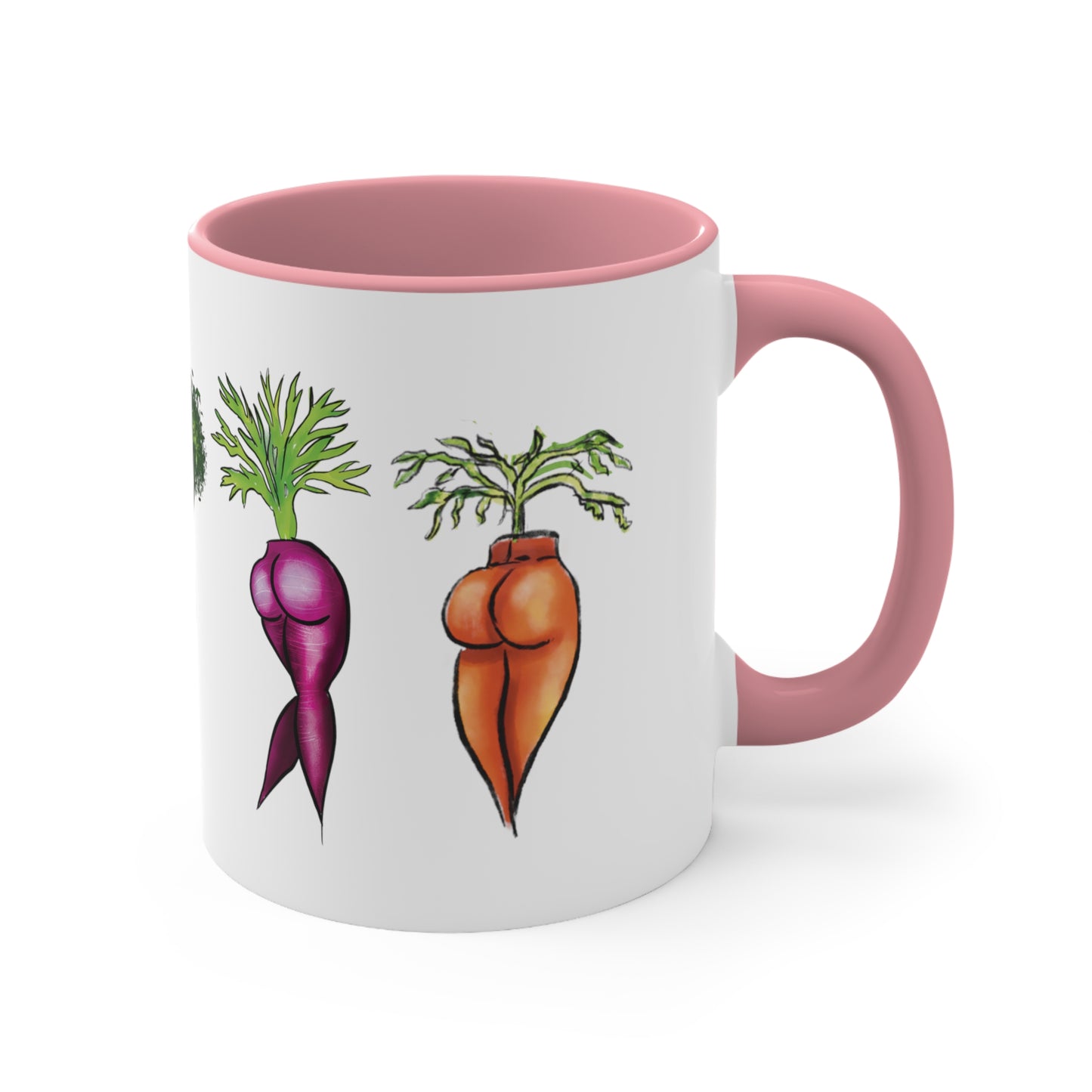 Funny Sexy Vegetables Cute Mug, inappropriate funny cute mug, silly vegeterian gift mug, cute funny gift idea for vegan