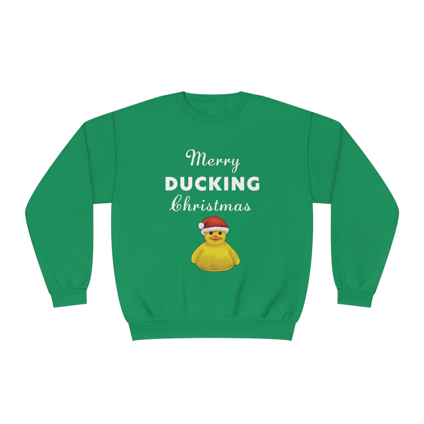 Funny Christmas Pun Duck Sweatshirt, Holiday Decor, cute funny holiday christmas sweatshirt, cute Merry Ducking Christmas Sweatshirt gift