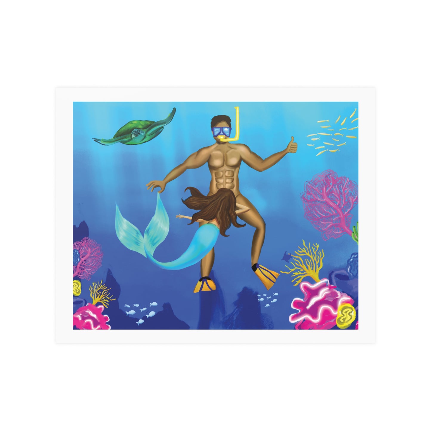 Funny Mermaid Poster