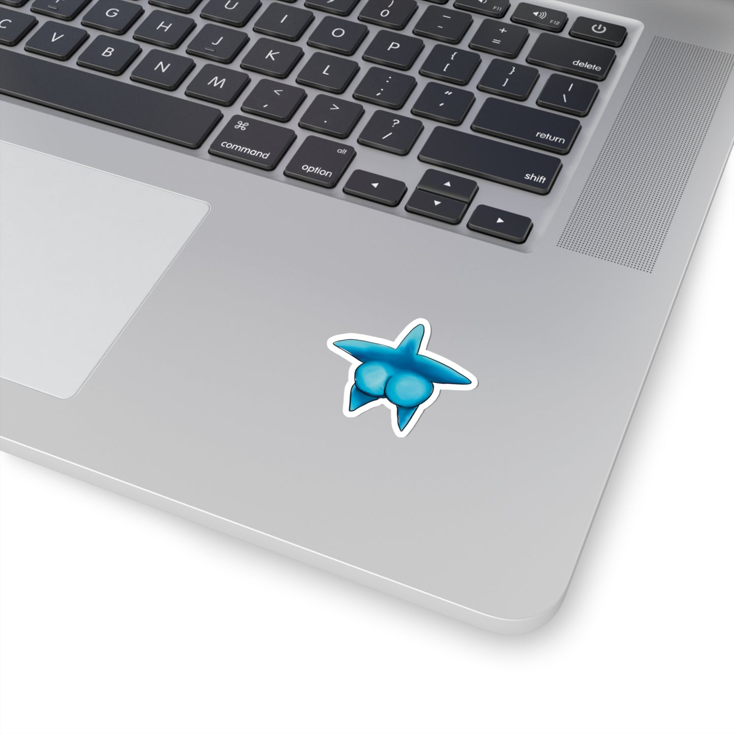 Funny Starfish Sticker Blue Booty, Starfish Ass Sticker, illustration