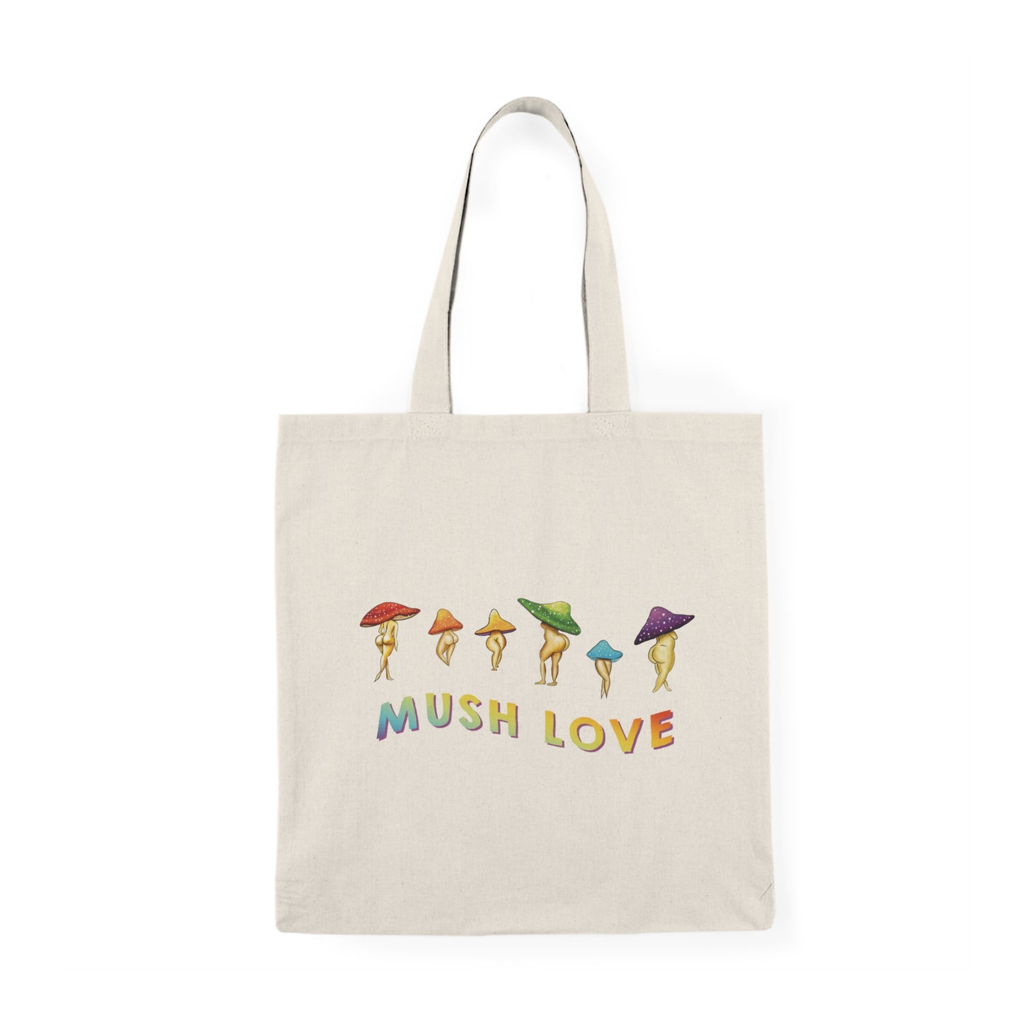 Sustainable Funny Mushroom Lady Tote Bag, Grocery Bag