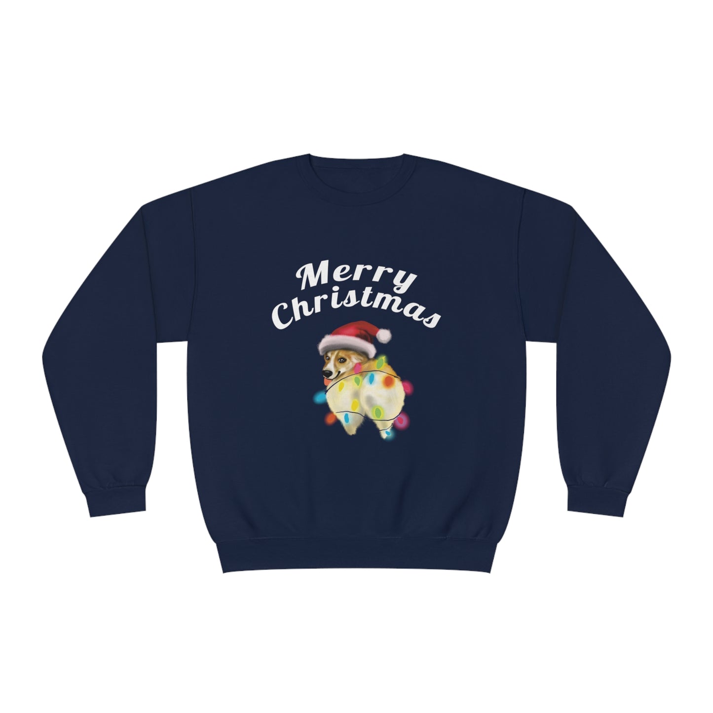Funny Corgi Dog christmas Sweatshirt, Corgi Christmas, Corgi booty, corgi dog mom gift, funny pet portrait gift, christmas dog corgi