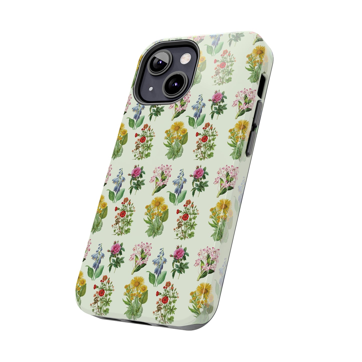 Pretty Floral Phone Case, Cute Vintage Antique Flower Phone case, sunflower Rose 19th century painting Phone Case Pattern