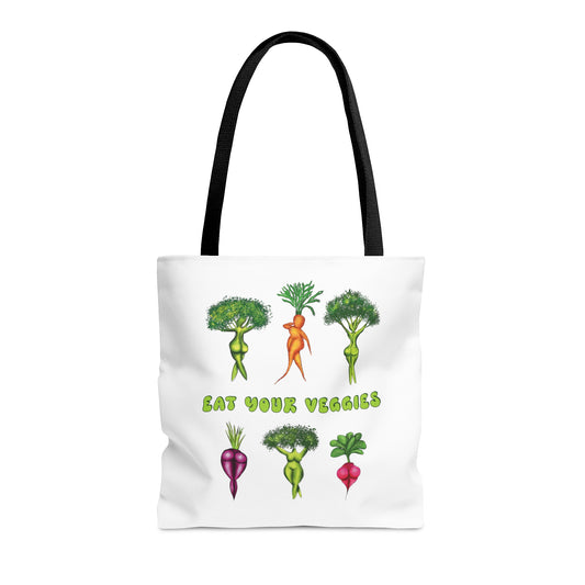 eat your veggies tote bag