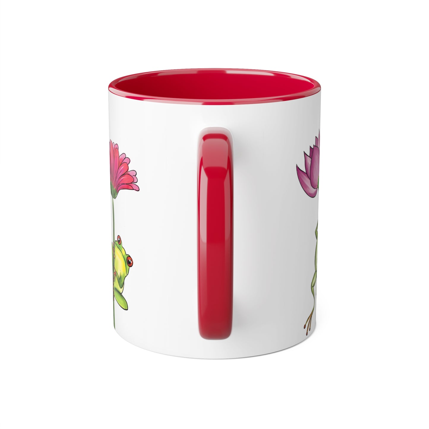 Cute Colorful Frog Accent Mugs, 11oz